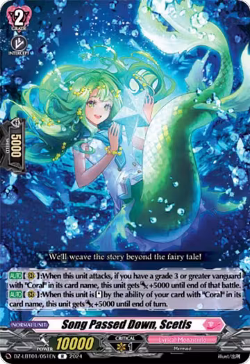 Song Passed Down, Scetis (DZ-LBT01/051EN), DZ-LBT01: Lyrical Monasterio Sparkling Stars! — Vanguard card price