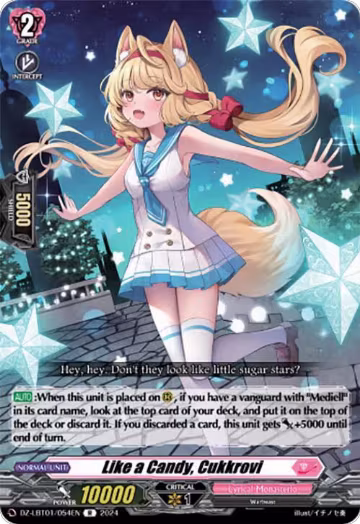 Like a Candy, Cukkrovi (DZ-LBT01/054EN), DZ-LBT01: Lyrical Monasterio Sparkling Stars! — Vanguard card price