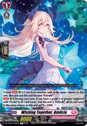 Wishing Together, Amiicia (DZ-LBT01/055EN), DZ-LBT01: Lyrical Monasterio Sparkling Stars! — Vanguard card price