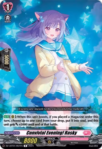 Convivial Evening! Rasky (DZ-LBT01/057EN), DZ-LBT01: Lyrical Monasterio Sparkling Stars! — Vanguard card price