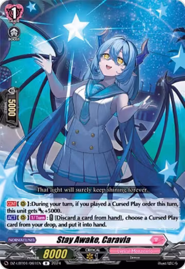 Stay Awake, Caravia (DZ-LBT01/061EN), DZ-LBT01: Lyrical Monasterio Sparkling Stars! — Vanguard card price