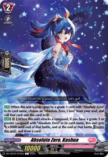 Absolute Zero, Kashua (DZ-LBT01/073EN), DZ-LBT01: Lyrical Monasterio Sparkling Stars! — Vanguard card price