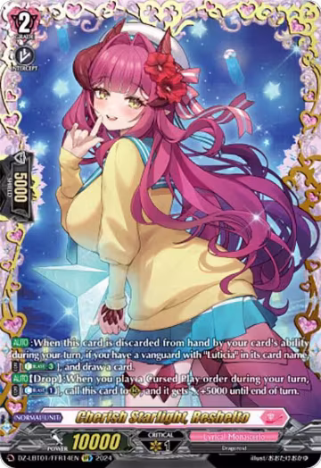 Cherish Starlight, Reshelto (FFR) (DZ-LBT01/FFR14EN), DZ-LBT01: Lyrical Monasterio Sparkling Stars! — Vanguard card price