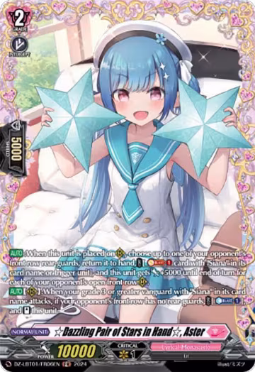 Dazzling Pair of Stars in Hand, Aster (FR) (DZ-LBT01/FR06EN), DZ-LBT01: Lyrical Monasterio Sparkling Stars! — Vanguard card price