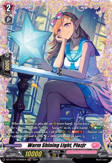 Warm Shining Light, Plezjr (FR) (DZ-LBT01/FR08EN), DZ-LBT01: Lyrical Monasterio Sparkling Stars! — Vanguard card price