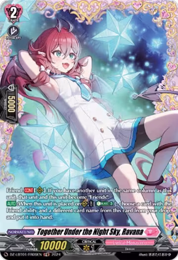 Together Under the Night Sky, Ravana (FR) (DZ-LBT01/FR09EN), DZ-LBT01: Lyrical Monasterio Sparkling Stars! — Vanguard card price