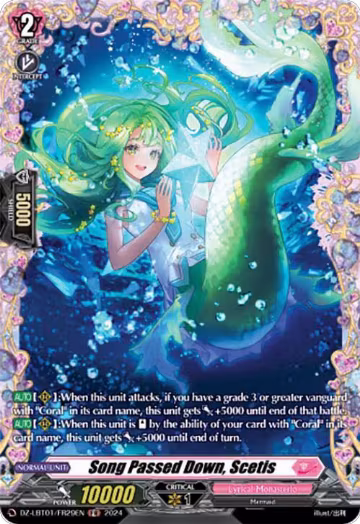 Song Passed Down, Scetis (FR) (DZ-LBT01/FR29EN), DZ-LBT01: Lyrical Monasterio Sparkling Stars! — Vanguard card price