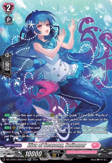 Diva of Seasong, Bellemer (SR) (DZ-LBT01/SR21EN), DZ-LBT01: Lyrical Monasterio Sparkling Stars! — Vanguard card price