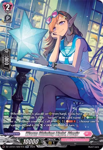 Warm Shining Light, Plezjr (SR) (DZ-LBT01/SR27EN), DZ-LBT01: Lyrical Monasterio Sparkling Stars! — Vanguard card price