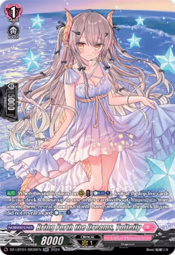 Bring Forth the Dreams, Tolteily (SR) (DZ-LBT01/SR39EN), DZ-LBT01: Lyrical Monasterio Sparkling Stars! — Vanguard card price