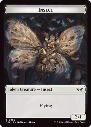 Insect (0005) // Manifest Double-Sided Token (5 // 18), Duskmourn: House of Horror — Magic card price