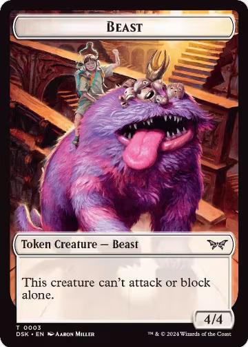 Beast Token (3), Duskmourn: House of Horror — Magic card price