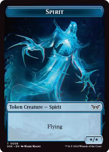Spirit (0008) // Manifest Double-Sided Token (8 // 18), Duskmourn: House of Horror — Magic card price