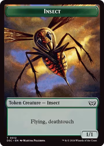 Insect (0012) // Spider Double-Sided Token (12 // 16), Commander: Duskmourn: House of Horror — Magic card price