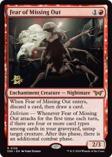 Fear of Missing Out (136), Prerelease Cards — Magic card price