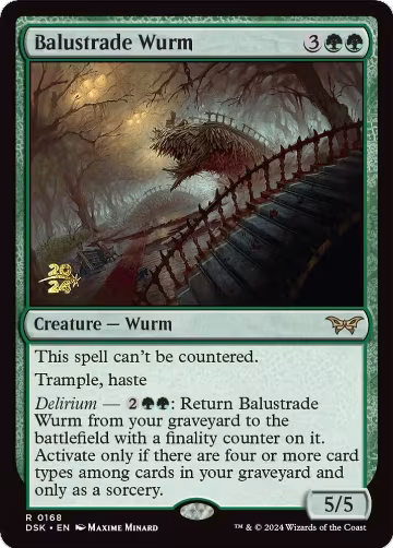 Balustrade Wurm (168), Prerelease Cards — Magic card price