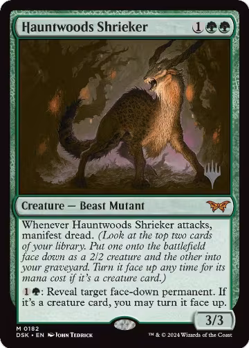 Hauntwoods Shrieker (182), Promo Pack: Duskmourn: House of Horror — Magic card price
