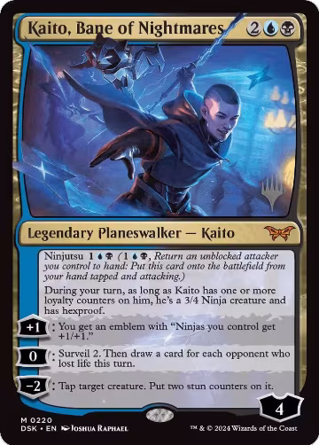 Kaito, Bane of Nightmares (220), Promo Pack: Duskmourn: House of Horror — Magic card price