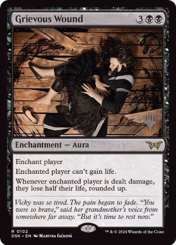 Grievous Wound (102), Promo Pack: Duskmourn: House of Horror — Magic card price