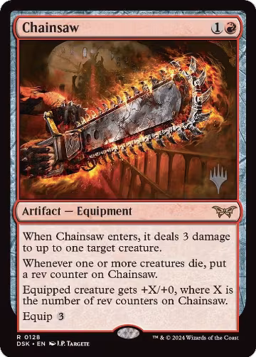 Chainsaw (128), Promo Pack: Duskmourn: House of Horror — Magic card price