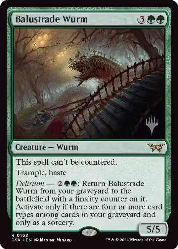 Balustrade Wurm (168), Promo Pack: Duskmourn: House of Horror — Magic card price