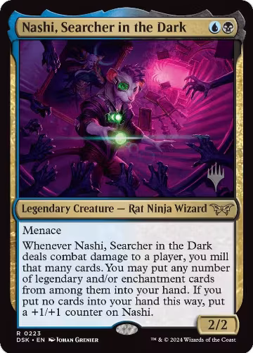 Nashi, Searcher in the Dark (223), Promo Pack: Duskmourn: House of Horror — Magic card price