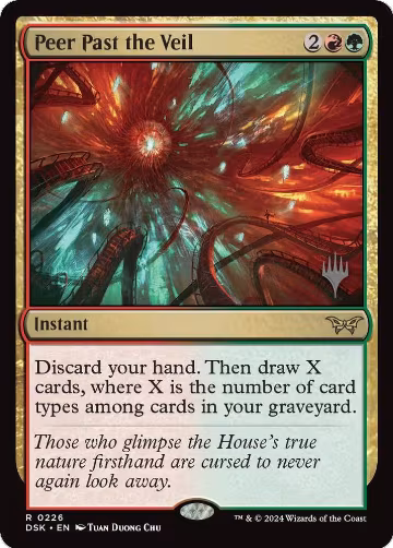 Peer Past the Veil (226), Promo Pack: Duskmourn: House of Horror — Magic card price