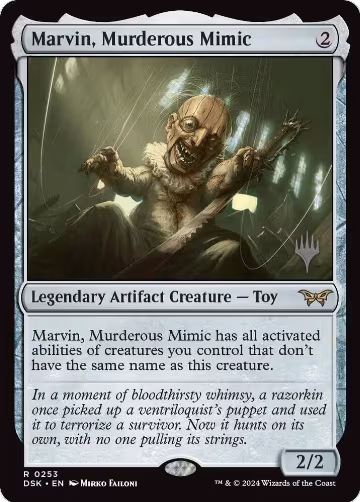 Marvin, Murderous Mimic (253), Promo Pack: Duskmourn: House of Horror — Magic card price