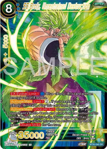 SS Broly, Unrestrained Destruction (BT26-049), Ultimate Advent — DB Super card price