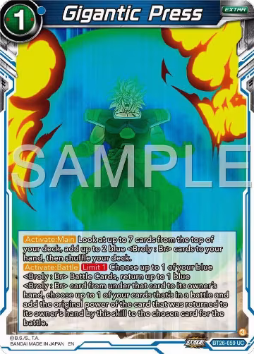 Gigantic Press (BT26-059), Ultimate Advent — DB Super card price