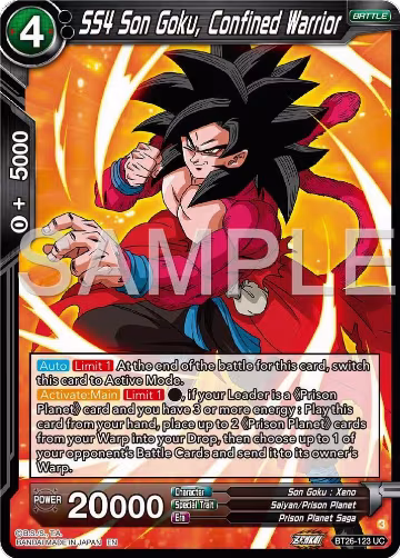 SS4 Son Goku, Confined Warrior (BT26-123), Ultimate Advent — DB Super card price