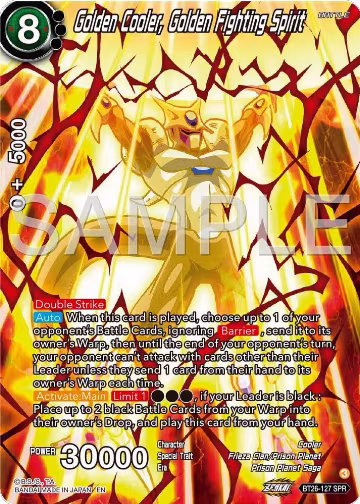 Golden Cooler, Golden Fighting Spirit (SPR) (BT26-127), Ultimate Advent — DB Super card price