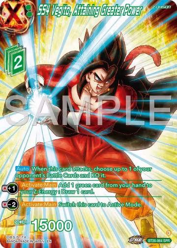 SS4 Vegito, Attaining Greater Power (SPR) (BT26-064), Ultimate Advent — DB Super card price