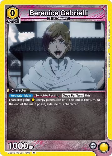 Berenice Gabrielli (UE01BT/BLC-1-016), BLEACH: Thousand-Year Blood War — Union Arena card price