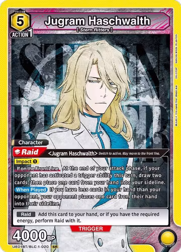 Jugram Haschwalth (020) (UE01BT/BLC-1-020), BLEACH: Thousand-Year Blood War — Union Arena card price