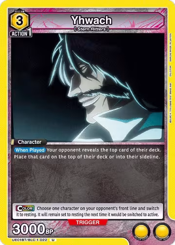 Yhwach (022) (UE01BT/BLC-1-022), BLEACH: Thousand-Year Blood War — Union Arena card price