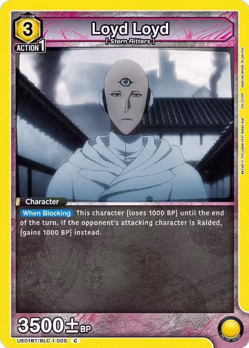 Loyd Loyd (UE01BT/BLC-1-025), BLEACH: Thousand-Year Blood War — Union Arena card price
