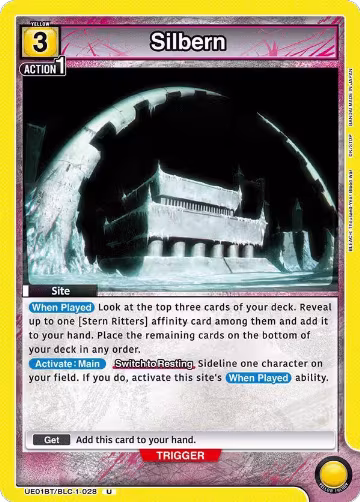 Silbern (UE01BT/BLC-1-028), BLEACH: Thousand-Year Blood War — Union Arena card price