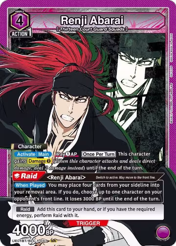 Renji Abarai (047) (UE01BT/BLC-1-047), BLEACH: Thousand-Year Blood War — Union Arena card price