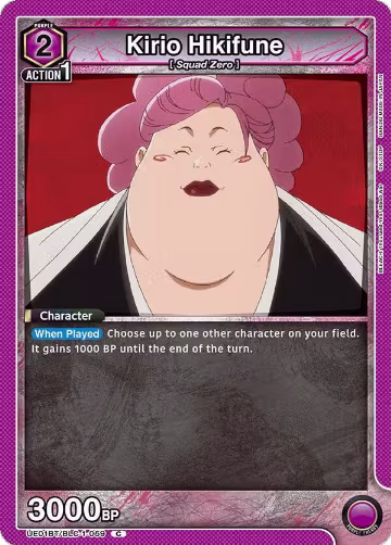 Kirio Hikifune (UE01BT/BLC-1-059), BLEACH: Thousand-Year Blood War — Union Arena card price