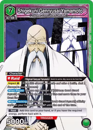 Shigekuni Genryusai Yamamoto (093) (UE01BT/BLC-1-093), BLEACH: Thousand-Year Blood War — Union Arena card price