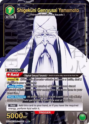 Shigekuni Genryusai Yamamoto (093) (SR*) (UE01BT/BLC-1-093), BLEACH: Thousand-Year Blood War — Union Arena card price