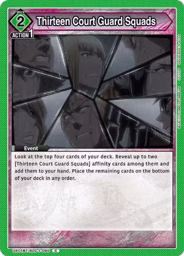Thirteen Court Guard Squads (UE01BT/BLC-1-095), BLEACH: Thousand-Year Blood War — Union Arena card price