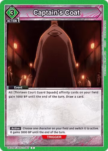Captain's Coat (UE01BT/BLC-1-097), BLEACH: Thousand-Year Blood War — Union Arena card price