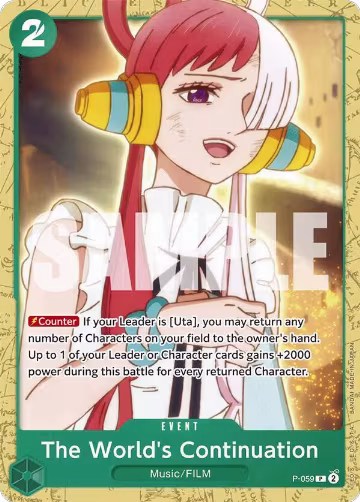 The World's Continuation (P-059), ST-16: Starter Deck 16 GREEN Uta — One Piece card price