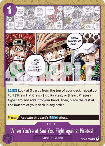 When You're at Sea You Fight against Pirates!! (OP05-076), ST-18: Starter Deck 18 PURPLE Monkey.D.Luffy — One Piece card price