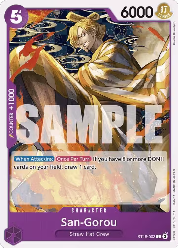 San-Gorou (ST18-003), ST-18: Starter Deck 18 PURPLE Monkey.D.Luffy — One Piece card price