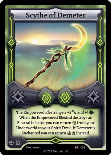 Scythe of Demeter (BS1-082), Base Set [Kickstarter Edition] — Elestrals card price