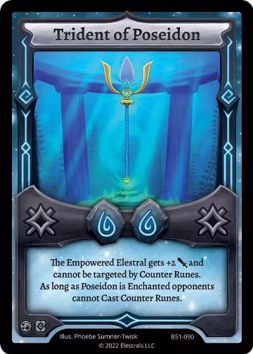 Trident of Poseidon (BS1-090), Base Set [Kickstarter Edition] — Elestrals card price