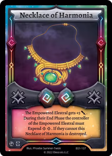 Necklace of Harmonia (BS1-107), Base Set [Kickstarter Edition] — Elestrals card price